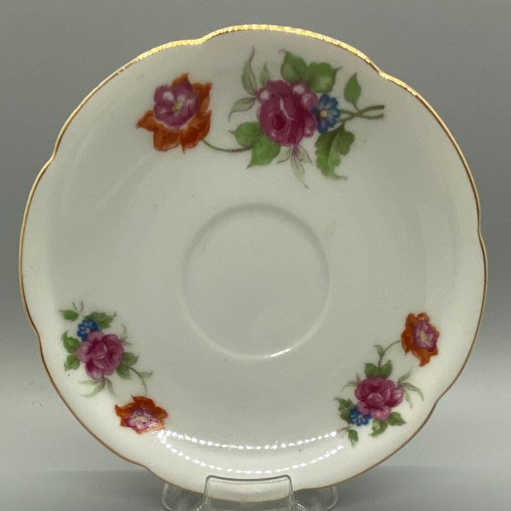 Jyoto Occupied Japan Hand Painted Pink Roses Saucer Only